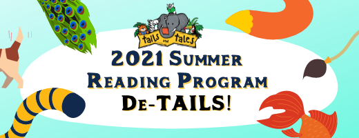 Summer Reading Program Details Image with various animal tails