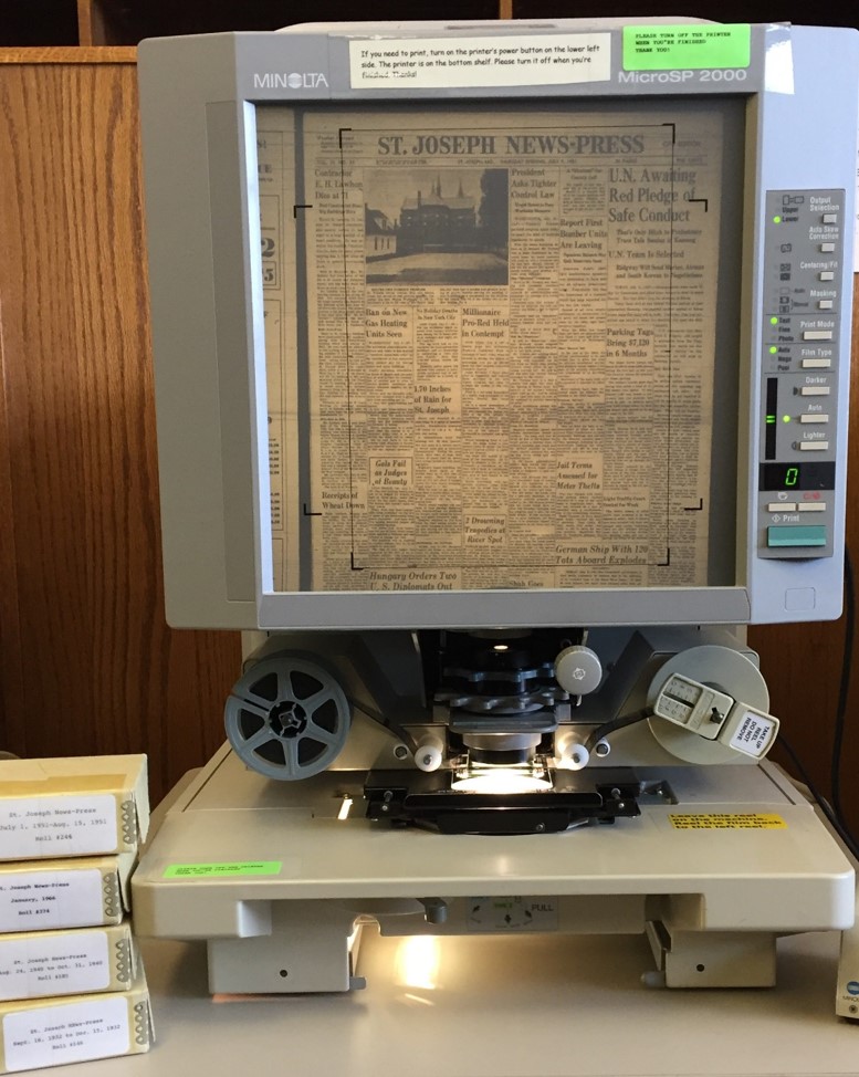 Microfilm St. Joseph Public Library